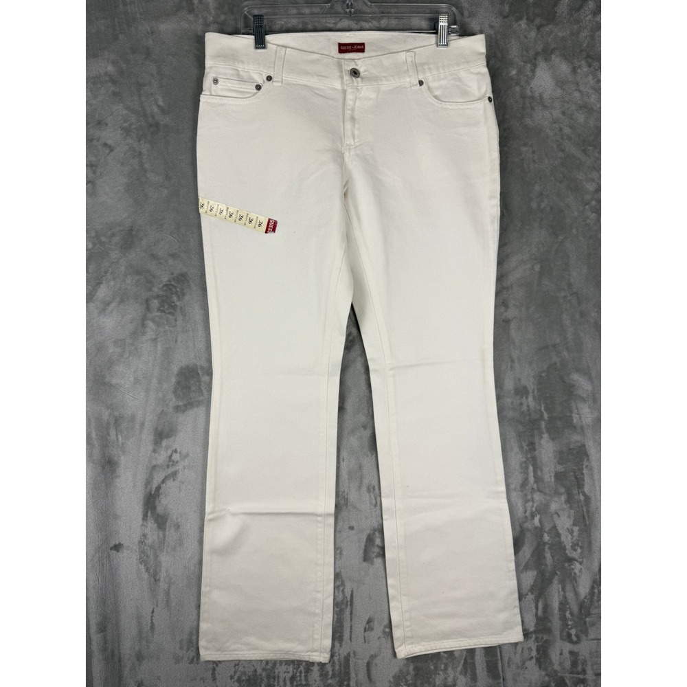 Guess Jeans Authentic White Bootcut Flare Denim Pants Size 31